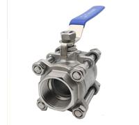 Robinet d'arrêt d'eau vanne en acier inoxydable, à boisseau sphérique trois pièces 304, filetage 1/2" 3/4" interne de soudage conduite d'eau interrupteur DN20 25 32 65 80, 1(BSP-THREADED,2 Inch)