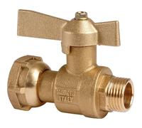 Robinet d'arrêt droit avant et après compteur d'eau à boisseau sphérique - MF - Ravani