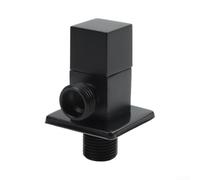 Robinet d'arrêt en pour cuivre massif G1/2 pour salle de bain(black) | Cuivre massif, finition brossée, antirouille, G1/2, idéal salle de bain, douche, chauffe-eau