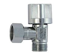 Robinet d'arrêt équerre - ROUSSEAU - 3/8 mâle/femelle - 1/4T - Laiton chromé