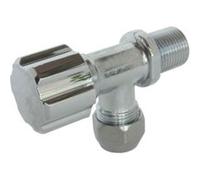 Robinet d'arrêt équerre sous-lavabo court, Mâle 12/17 - Tube cuivre Ø10 mm Schell