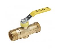 Robinet d'arrêt gaz DN15 MM G 3/4" MOP 0,5 - sans pattes - manette jaune FAVEX