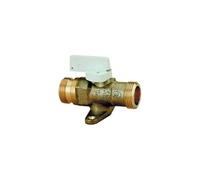 Robinet d'arrêt gaz naturel droit avec pattes NF MM 15 20x27