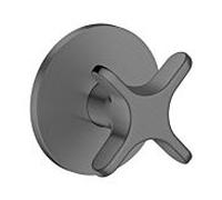 Robinet d'arrêt hansgrohe AXOR One 48771340 pour installation encastrée, chrome noir brossé, avec poignée croisée