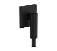 Robinet d'arrêt mural Hansgrohe FixFit Fine E 28883670 avec clapet anti-retour, E, carré, noir mat