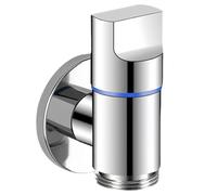 Robinet D'Arrêt Mural Robinet D'Arrêt Automatique G1/2 En Laiton Pour Robinets De Lave-Linge Finition Argentée