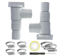 Robinet D'Arrêt pour Piscines,Lot de 2 Vanne D'Arrêt pour Piscine,Pièces de Piscine à Valve à Piston,Avec Raccord de Tuyau de 32 mm,Petit Tournevis,Accessoires D'Entretien de Piscine.