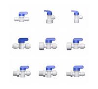 Robinet d'arrêt Quick-Fitting Robinet à bille de lavage contre-courant 1/4 ''3/8'', interrupteur raccord filetage mâle femelle, connecteur rapide, filtre eau, pièces d'osmose inverse(W 1I4 Switch)