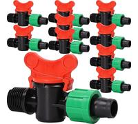 Robinet d'arrêt Robinet à bille Tuyau d'arrosage goutte à goutte 1/2" pour tuyaux d'arrosage goutte à goutte X10