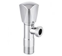 Robinet D'Arrêt Robinet D'Arrêt Universel G1/2 En Acier Inoxydable Électroplaqué Compatible Avec Les Chauffe-Eau Et Les Toilettes Avec Volant