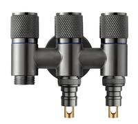 Robinet D'Arrêt Vanne D'Angle G1/2 En Laiton 1 Entrée 3 Sorties Pour Robinet D'Eau À Trois Sorties Compatible Avec Deux Machines À Laver Gris