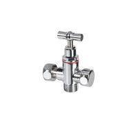 Robinet d'arrêt 3 voies - F 3/8' - M 3/8' - Sanitie-Jet® - Riquier