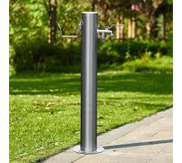 Robinet d'arrosage de Jardin en Acier Inoxydable, Colonne d'irrigation autoportante avec Double Sortie pour Jardin, Cour, Ferme, Piscine, raccord de Tuyau d'arrosage, Accessoire d'évier extérieur ré