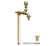 Robinet d'arrosage en cuivre pour tuyau d'arrosage et lavage - Valve anti-gel - 80 cm - Pour l'extérieur - Accessoires de jardin durables