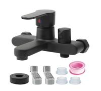 Robinet de baignoire à une main - Mitigeur de baignoire mural - Robinet mélangeur eau froide et chaude pour salle de bain - Mitigeur de douche en laiton - Robinet de douche avec inverseur manuel