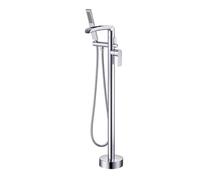 Robinet de baignoire autoportant avec poignée unique pour eau chaude et froide, idéal pour les installations de salle de bain modernes