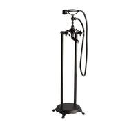 ROBINET DE BAIGNOIRE AUTOPORTANTE NOIR MAT DE STYLE RÉTRO