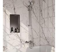 Robinet de baignoire Brauer Brushed Edition - barre de douche - 2 fonctions - 2 boutons lisses - douchette ronde 3 positions - PVD - inox brossé 5-NG-231