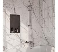 Robinet de baignoire Brauer Chrome Edition à poser - ensemble de douche - 2 fonctions - 2 boutons lisses - douchette à main 1 jet - chrome 5-CE-230