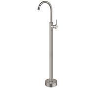 Robinet de baignoire en nickel brossé avec poignée unique en laiton