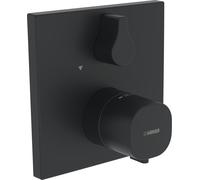 Hansa Hansaliving Mitigeur de bain et douche, set de finition, thermostat, encastré, 81149562, Coloris: noir mat - 8114956233