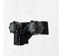 Robinet de baignoire et de douche pour camping-car - Économie d'espace - Antirouille - Double poignée fumée pour remorques de voyage et camping-cars - Installation facile - Tous les utilisateurs (A)
