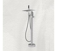 Robinet de Baignoire îlot à Effet Cascade, 2 Fonctions, raccord G1/2, avec douchette de Sol.