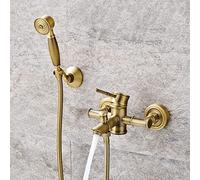 Robinet de baignoire mural en laiton antique avec douche à main 1,5 m Bec de bain de luxe Design élégant pour salles de bains modernes