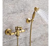 Robinet de baignoire mural en laiton antique avec douche à main 1,5 m robinet mitigeur de bain design élégant pour salles de bains modernes