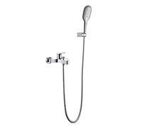 Robinet de baignoire, robinet mélangeur d'eau chaude et froide latéral en cuivre, ensemble douche mural salle bain, séparateur relevable, galvanoplastie