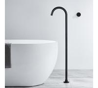 Robinet de Baignoire Robinets de Bain Mitigeur Monocommande Encastré Mural Robinets de Bain Eau Chaude Et Froide En Laiton Robinets de Bain Montés Au Sol Noir Mitigeur Baignoire pour Bain Et Douche