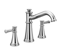 Robinet de baignoire romaine deux poign es mont sur le pont Moen T9023 Belfield sans valve, chrome
