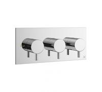 Robinet de baignoire thermostatique encastré Crosswater MPRO 27.5X12cm horizontal avec inverseur chrome sw385424/sw385445