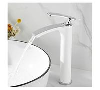 Robinet de Bassin doré brossé Baillé Robinet d'évier de pulvérisation à poignée à poignée de Pull-Out Robinet de comptoir monté sur Le Plafond à Eau Chaude et à Eau Froide (Chrome Short)