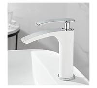 Robinet de Bassin doré brossé Baillé Robinet d'évier de pulvérisation à poignée de Pull Out Robinet de comptoir monté sur Le Plafond à Eau Chaude et à Eau Froide (Chrome Court)