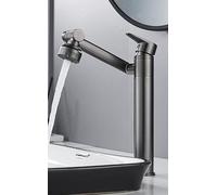 Robinet de bassin rotatif universel, comptoir de salle de bain et bassin sous le bassin chaud et froid, rond et haut