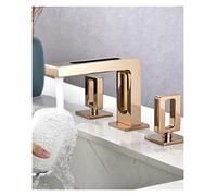 Robinet de Bassin Salle de Bain répandu mélangeur d'eau en Laiton en Laiton en Laiton à l'or Rose Black Black Basin Évier mélangeur Crane Robinet (Or Rose)