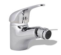vidaXL Robinet de bidet de salle de bain – Monotrou – Métal – Chrome