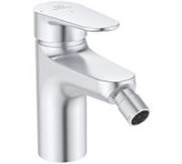 Robinet de bidet Ideal Standard Alu+ BE132SI, saillie 115 mm, BlueStart, avec garniture de vidage , Argent