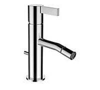Laufen Kartell Mitigeur monocommandÃ© pour bidet, bec fixe, avec vidage, saillie 110 mm, Coloris: PVD noir titane mat - H3413310811031