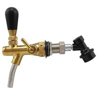 Robinet de bière chromé réglable avec raccord à bille - Accessoire for machine à bière pression - Filetage G5/8(Adjustable gold tap)