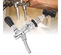 Robinet de Bière Keg en Acier Inoxydable - Réglable avec Verrouillage à Bille, Déconnexion Liquide pour Hôtels, Restaurants et Brassage Domestique