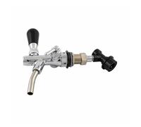 Robinet de bière pression réglable avec système de déconnexion à bille - Robinet chromé à débit contrôlé for le brassage amateur(Silver)