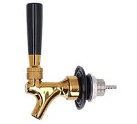 Robinet de bière Robinet de bière pression, robinet de fût de bière non réglable en laiton et acier inoxydable, longue sortie d'eau avec intérieur vitré pour bars, restaurants,