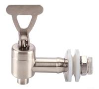 Robinet de bocal à vin en acier inoxydable 304 avec poignée t joint anti-fuite pour brassage domestique argenté 6 cm (B)