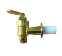 Robinet de bouteille de vin en plastique de 17 mm - Valve de distribution efficace pour réservoir d'eau, bocal et bar (doré)