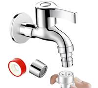 Robinet de buanderie - Anti-fuite, antirouille, robinet d'eau en cuivre | Fixation en métal, design de valve, convient pour salle de bain, douche, lavabo, piscine, jardin, maison, dortoir