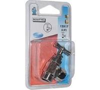 Robinet de chasse Boutté 12x17 (3/8) clapet angle laiton chromé Argentée