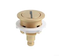 Robinet de chasse d'eau à bouton poussoir de 38 mm avec revêtement en ABS chromé et double système d'activation pour un contrôle constant du débit d'eau dans n'importe quelle salle de bain (doré)