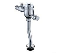 Robinet de chasse d'eau à bouton poussoir G1/2 en cuivre avec mécanisme d'arrêt automatique de l'eau Chromé Fonctionnement facile Économie d'eau Faible entretien pour toilettes publiques et